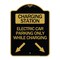 Signmission Charging Station Electric Car Parking Only While Charging with Left and Right Down Po, BG-1824-24282 A-DES-BG-1824-24282 - alternate 1